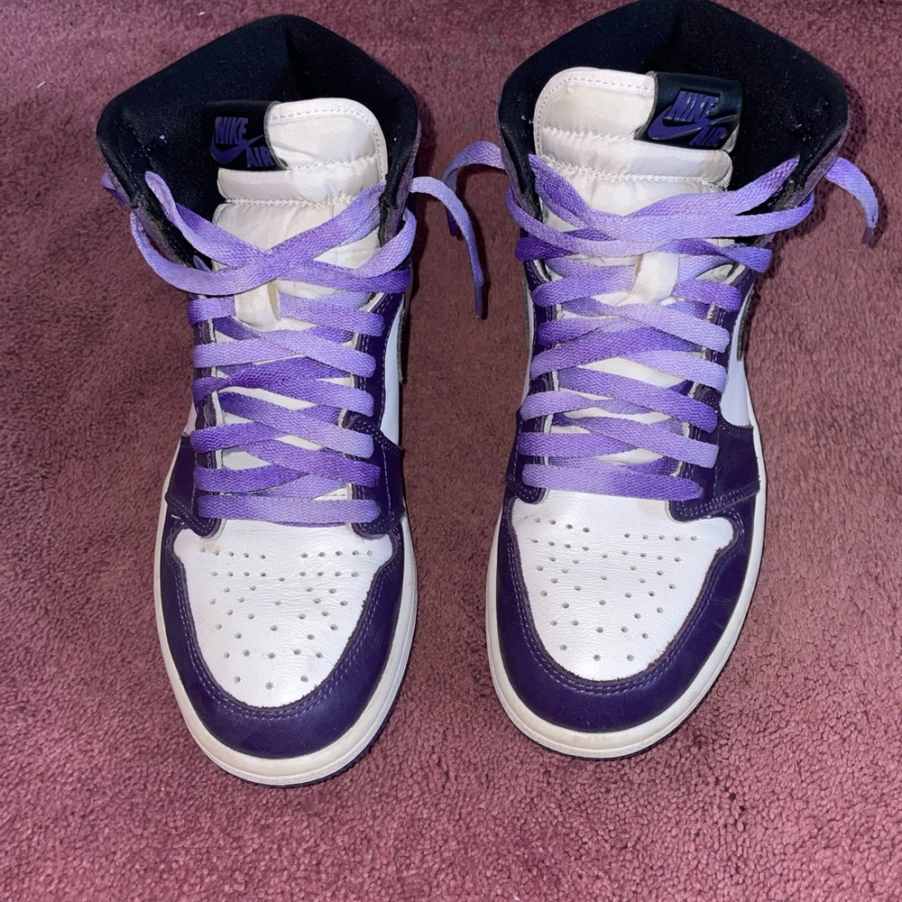 Purple and White Jordan 1s